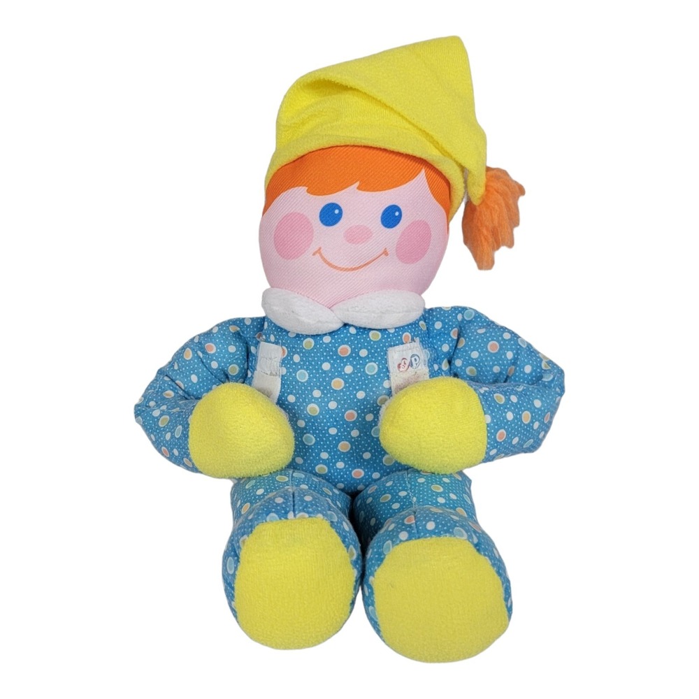 Vintage 1984 Fisher Price Crib Friend Squeaky/Rattle Plush‎ Doll